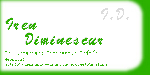 iren diminescur business card